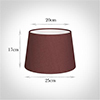 25cm Medium French Drum Shade in Old Red Faux Silk