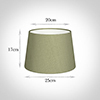 25cm Medium French Drum Shade in Pale Green Faux Silk