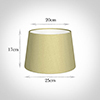 25cm Medium French Drum Shade in Wheat Faux Silk