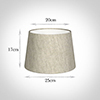 25cm Medium French Drum Shade in Natural Isabelle