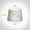 25cm Medium French Drum Shade in White Isabelle