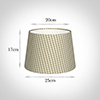 25cm Medium French Drum Shade in Natural Longford Gingham