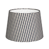 25cm Medium French Drum Shade in Grey Longford Gingham