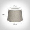 25cm Medium French Drum in Limestone Herringbone Lovat Tweed