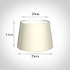 25cm Medium French Drum Shade in Cream Satin