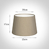 25cm Medium French Drum Shade in Limestone Waterford Linen