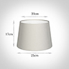 25cm Medium French Drum Shade in Off White Waterford Linen