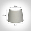 25cm Medium French Drum Shade in Soft Grey Waterford Linen