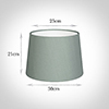 30cm Medium French Drum Shade in Aquamarine Faux Silk