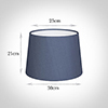 30cm Medium French Drum Shade in Blue Faux Silk