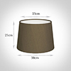 30cm Medium French Drum Shade in Bronze Faux Silk