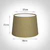 30cm Medium French Drum Shade in Dull Gold Faux Silk