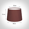 30cm Medium French Drum Shade in Old Red Faux Silk
