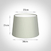 30cm Medium French Drum Shade in Soft Grey Faux Silk