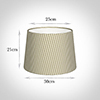 30cm Medium French Drum Shade in Natural Longford Gingham