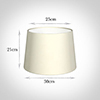 30cm Medium French Drum Shade in Cream Satin