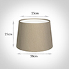 30cm Medium French Drum Shade in Limestone Waterford Linen