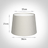 30cm Medium French Drum Shade in Off White Waterford Linen