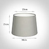 30cm Medium French Drum Shade in Soft Grey Waterford Linen