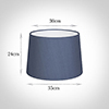 35cm Medium French Drum Shade in Blue Faux Silk