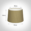 35cm Medium French Drum Shade in Dull Gold Faux Silk