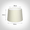 35cm Medium French Drum Shade in Pearl Faux Silk