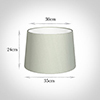 35cm Medium French Drum Shade in Soft Grey Faux Silk