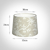 35cm Medium French Drum Shade in White Isabelle