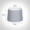 35cm Medium French Drum Shade in Blue Longford Gingham