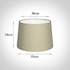 35cm Medium French Drum Shade in Natural Longford Gingham