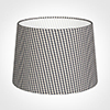 35cm Medium French Drum Shade in Grey Longford Gingham