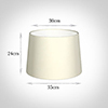 35cm Medium French Drum Shade in Cream Satin