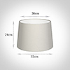 35cm Medium French Drum Shade in Off White Waterford Linen