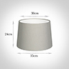 35cm Medium French Drum Shade in Soft Grey Waterford Linen