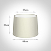 40cm Medium French Drum Shade in Pearl Faux Silk