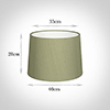 40cm Medium French Drum Shade in Pale Green Faux Silk