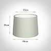 40cm Medium French Drum Shade in Soft Grey Faux Silk