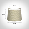 40cm Medium French Drum Shade in Natural Longford Gingham