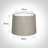 40cm Medium French Drum in Limestone Herringbone Lovat Tweed