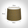 40cm Medium French Drum in Angus Check Lovat Wool