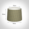 40cm Medium French Drum in Talisker Check Lovat Wool