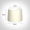 40cm Medium French Drum Shade in Cream Satin