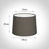 40cm Medium French Drum Shade in Mouse Waterford Linen