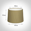 45cm Medium French Drum Shade in Dull Gold Faux Silk