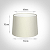 45cm Medium French Drum Shade in Pearl Faux Silk