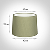 45cm Medium French Drum Shade in Pale Green Faux Silk