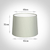 45cm Medium French Drum Shade in Soft Grey Faux Silk