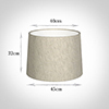 45cm Medium French Drum Shade in Natural Isabelle