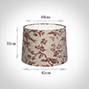 45cm Medium French Drum Shade in Red Isabelle