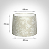 45cm Medium French Drum Shade in White Isabelle